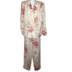 Vintage Melrose Suit Padded Shoulders Blazer Size 11/12 Pants Size 13/14 Office